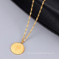 Shangjie kolye OEM 45cm fashion necklace 2021 trendy necklace display vintage 14k gold coin necklace